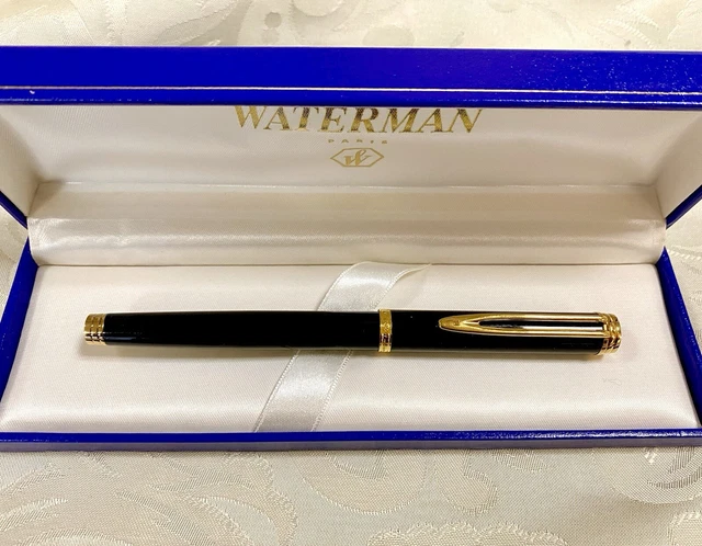 Stylo Feutre Waterman Modèle Torsade Plaqué Or - Longueur 12,5 Cm, Occasion En Excellent état