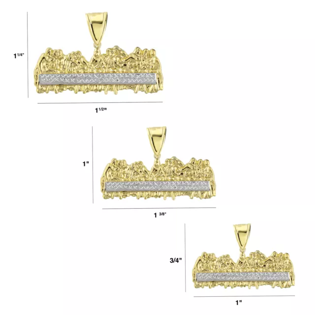 Herren Apostel letztes Abendmahl Charm Anhänger Diamantschliff gebunden 1/10k gelb Whi 3