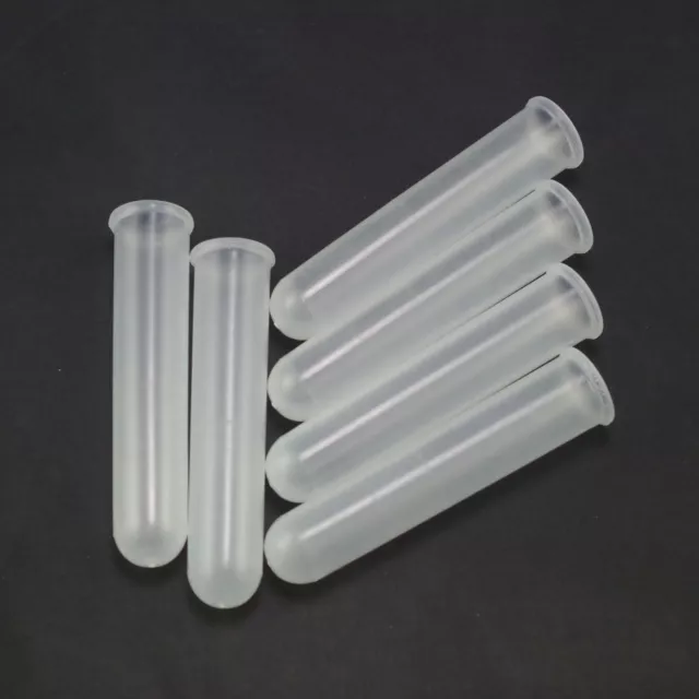 QTY12 Plastic test tubes centrifuge tubes 20ml round bottom new Length 110mm