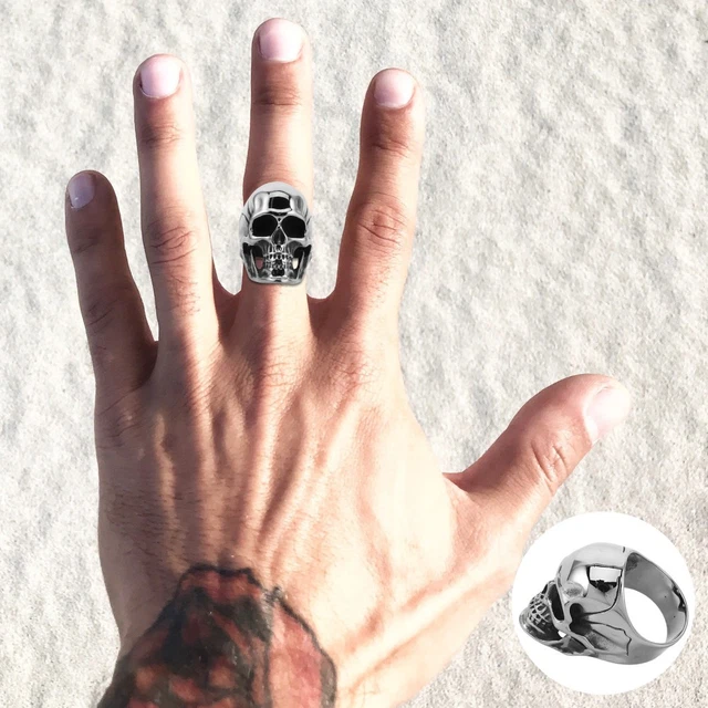 Bague Homme Tao – Yin Yang – Acier Inox – Taille 29 – Argent, Noir Et Blanc