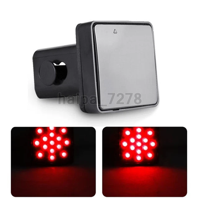 Smoked LED 3rd Brake Light Tail Stop DRL Trailer Hitch Cover Towing & Hauling 2"