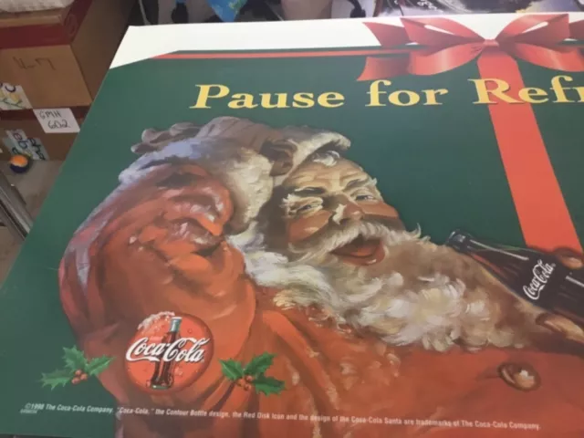 7-11/Coca Cola Soda Machine "Paise for Refreshment" Saints Advertising Sign 1998