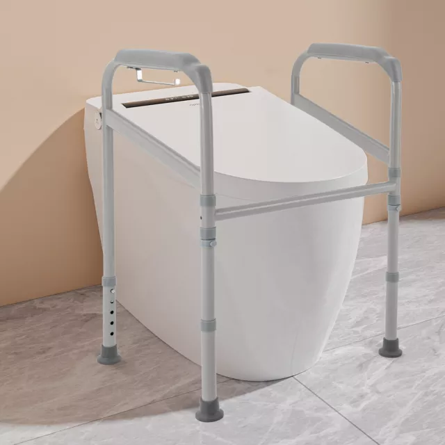 Soporte de inodoro bastidor de inodoro inodoros ayuda para levantarse ayuda de soporte 200 kg gris