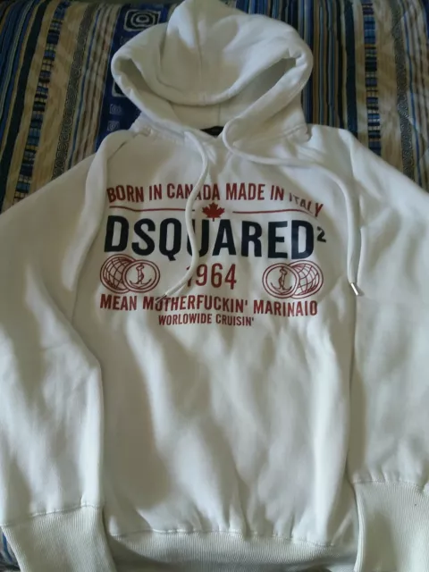 Dsquared2 Sweater Mean Motherfuckin' Marinaio Felpa Con Cappuccio