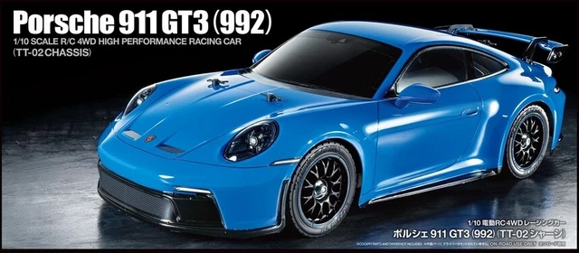 Tamiya 1/10 Porsche 911 GT3 992 TT-02 4x4 On-Road Touring Kit - Foto 3