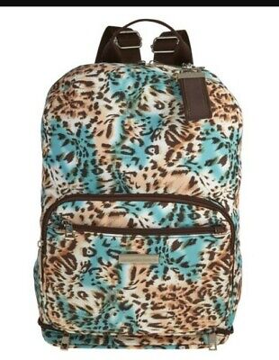Samantha Brown To-Go Convertible Crossbody Backpack with RFID-Safari Ocean-NWT