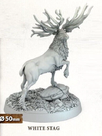 Fantasy Monsters - -- WHITE STAG -- - Magic Creature Beast Elf Dungeons & Lasers