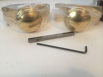 Heavy Frank Allart & Company Solid Brass circle Knob - 1 set Knob set - Latch
