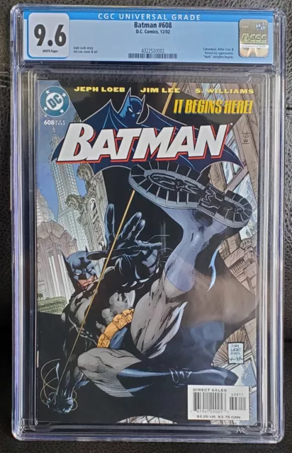 Batman #608 DC 2002 CGC 9.6 NM+ Hush Storyline Begins 1st Jim Lee Cover