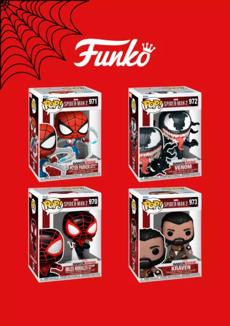 Spiderman 2 POP! Marvel Figures single or complete pack PREORDER