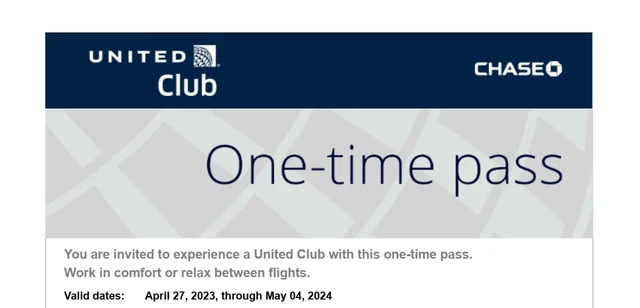 Two United Airlines Club Lounge One Time Passes Exp May 04, 2024 Fast E-delivery