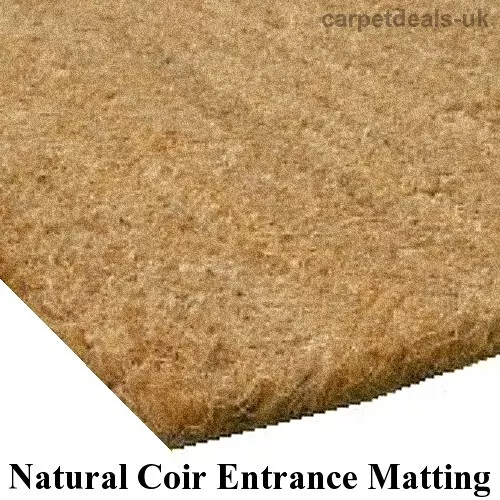 COIR entrance matting heavy duty door mat natural fibre dirt barrier 1 mtr wide