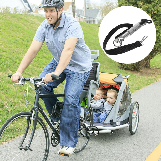 Attache Remorque Vélo Enfant - 2 Boucles En U - Acier Revêtu - Universel Pour La Plupart Des Vélos