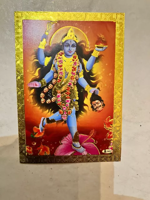 Gold Trimmed Picture Of Goddess Kali