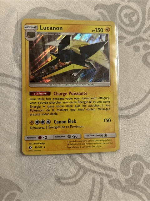 Lucanon 52/149 Holo Pokémon Card – Sun & Moon Base Set (French Edition)