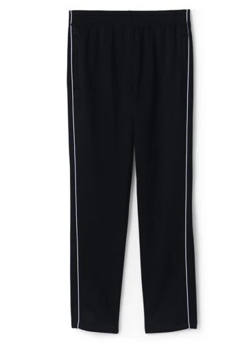 Lands' End Uniform Kid's Mid Rise Active Track Pants Black L # 518235