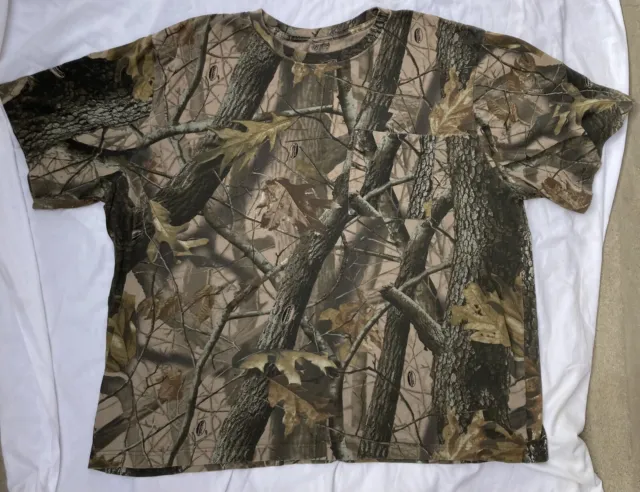 Outfitters Ridge Mens 3XL Real Tree Camouflage Camo T-Shirt Cotton Short Sleeve