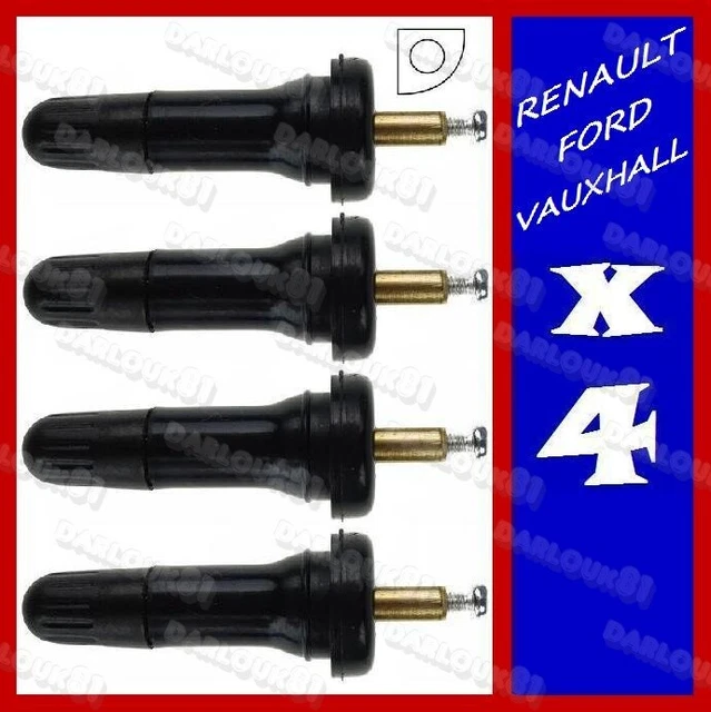 4-Pack TPMS Valve Stem Repair Kit – Replacement Tyre Pressure Sensor Valves For Ford Focus, Renault Clio & More