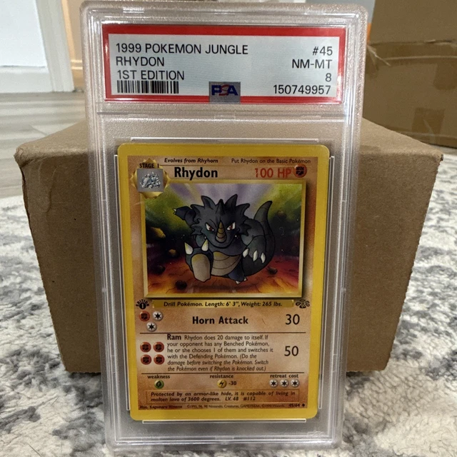 1999 rhydon pokemon card value Brock's If heads Rhydon 45/64 Jungle Regular for