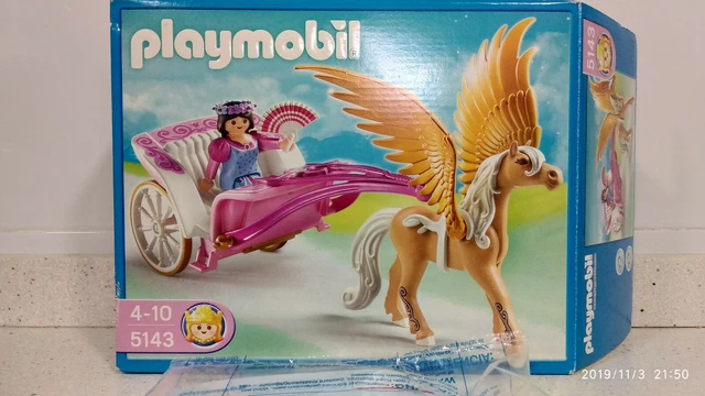 PLAYMOBIL 5143 PEGASO Con Carruaje Y Princesa Completo EUR 24,90