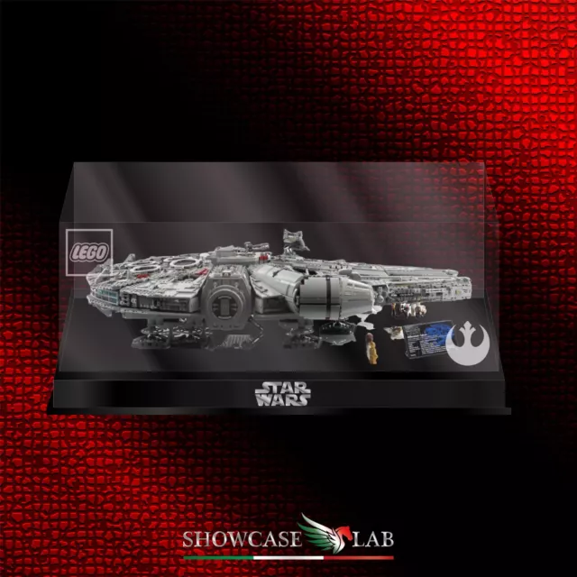 Teca In Plexiglass Acrilico-Showcase-Per Lego 75192-Millennium Falcon-Star Wars