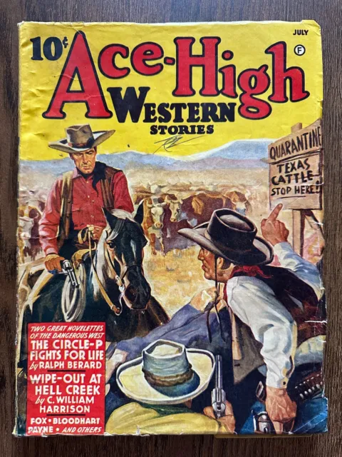 Ace-High Western Stories Vol 5 #3 July 1942 VG- (3.5) OW Fictioneers Pulp