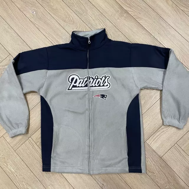 NHL Vintage Patriots New England Full Zip Fleece Reebok Size Large Age 14-18