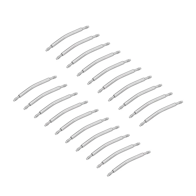 19mm Curvo Molla Barra Perni 1,5mm Dia Acciaio Inox Doppio Flangiato 20pz