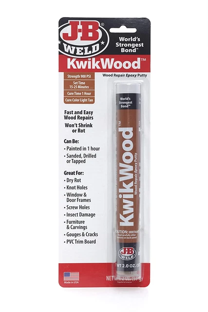 J-B Weld 8258 KwikWood Wood Repair Epoxy Putty Stick - 7", Beige