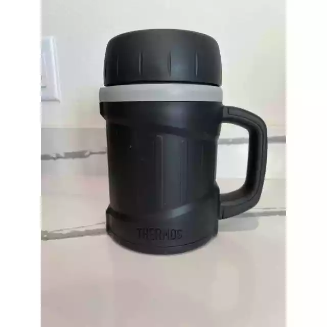 Thermos Double Wall Foam Insulated Microwavable Food Jar Gray 16 Ounces