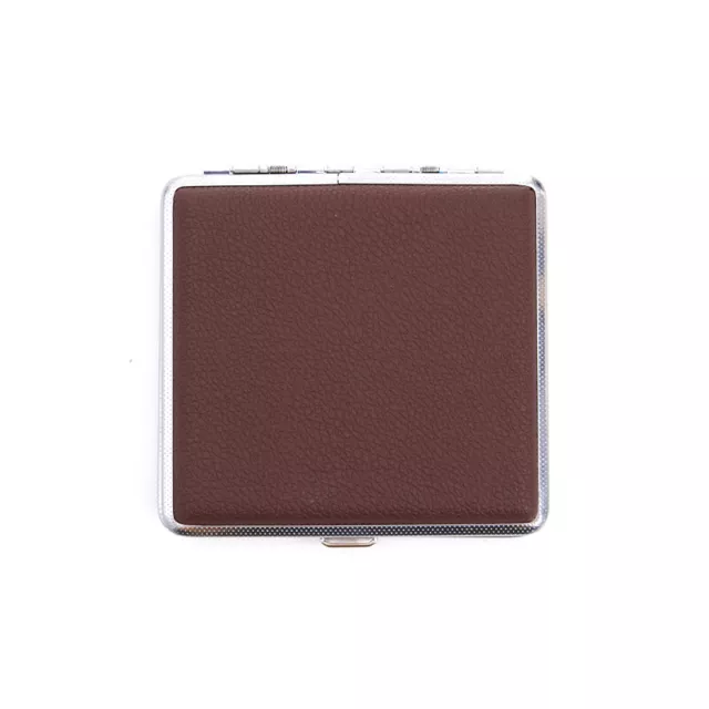 Gift Men's Leather Cigarette Box Cigar Case Metal Leather Smoking Accessor-EL