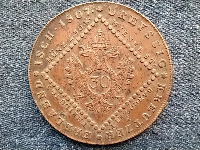 Austria Franz II (1792-1835) 30 Kreuzer Coin 1807 A