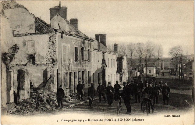 CPA MILITAIRE Campagne-Ruines de Port á Binson (316757)
