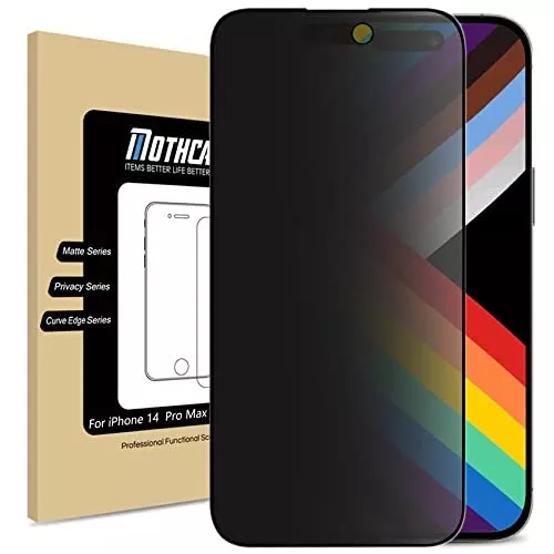 Mothca Pellicola Opaca Privacy per iPhone 14 Pro Max Vetro Temperato Opaco An...