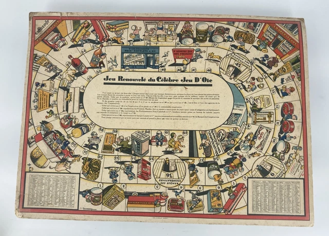 Jeu De Parcours Rare Et Ancien Type Chemin De Fer / Jeu De L'oie FN - État D'occasion