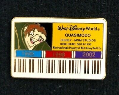 WDW Cast ID Badge Card Quasimodo LE Disney Pin 10044