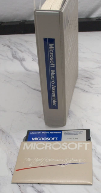 MICROSOFT MACRO ASSEMBLER Vrs 4.0 Iw/Manual Ships Worldwide £151.40 ...
