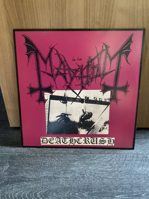 Mayhem " Deathcrush " Red Rare Vinyl Lp Ltd 1000 Slayer Dismember Master Funeral