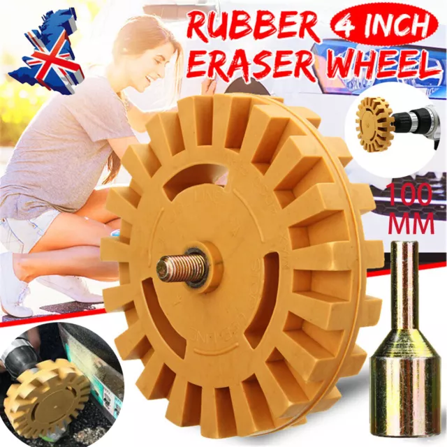 100mm Rubber Car Sticker Eraser Caramel Wheel Pin Stripe Decal Pneumatic Removal