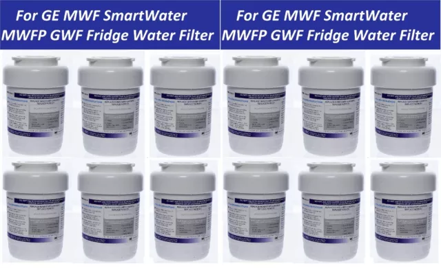 Fits GE MWF SmartWater MWFP GWF Refrigerator Water Filter 2-12 pack. BULK SALE
