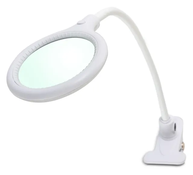 LED Lupenleuchte Lupenlampe Arbeitsleuchte Tischlampe 3 Dioptrien kompakt Klemme
