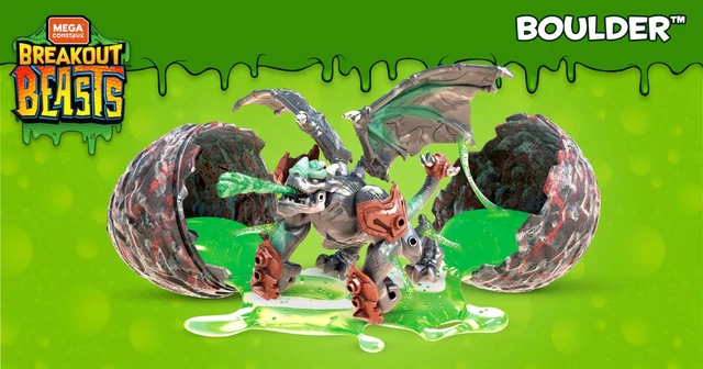 MEGA CONSTRUX BREAKOUT Beasts BOULDER, Juego de Construcción Serie