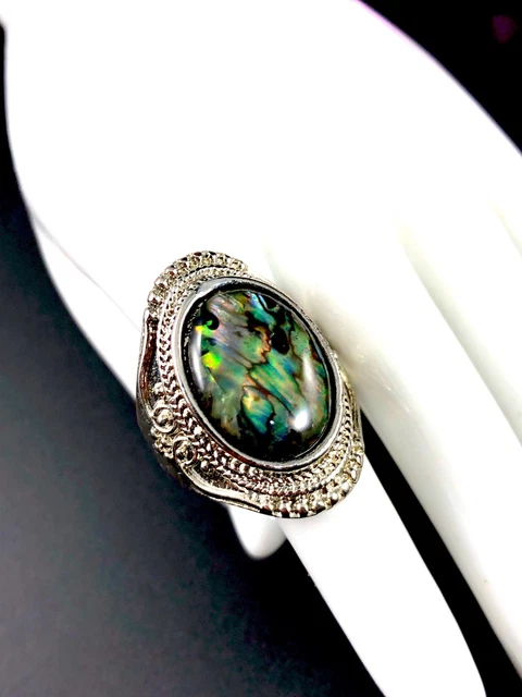 Bague Chevalière En Argent Massif Sterling - Multi-pierres, Signée, Taille T64 - Occasion