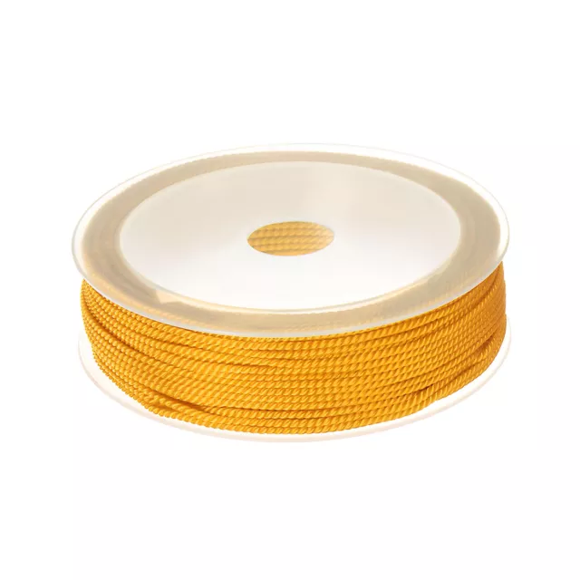 1.5mm Cordon Perlage Corde Chinois Nouage Tricot Corde Bracelet Jaune, 65ft