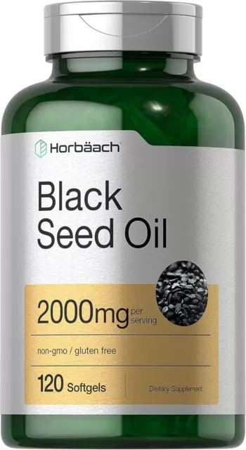 NUTRIENT-RICH BLACK SEED Oil Capsules | 2000mg | Non-GMO, Gluten-Free ...