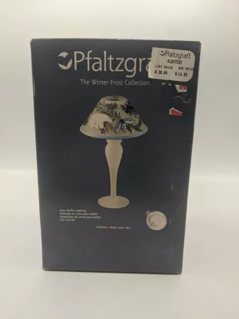 Pfaltzgraff Winter Frost Glass Buffet Lighting Original Box