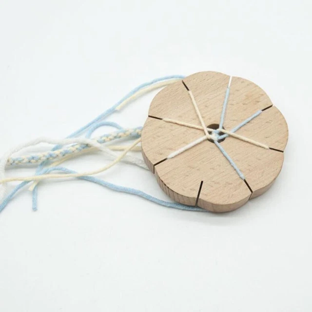 Flechten DiskRound Disc Holz Platte für Braid Kunst Gewinde Haar Armband