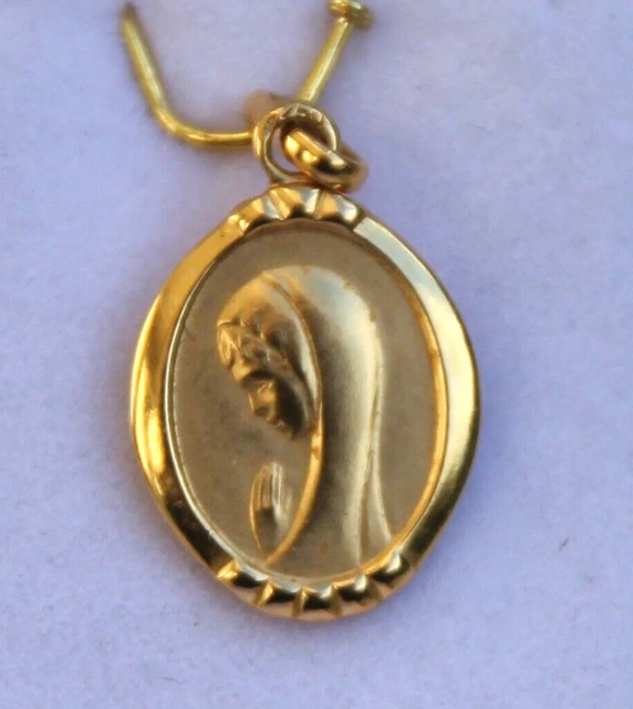 Médaille Ou Médaillon De Baptême En Or 18 Carats (750/1000) - Occasion, à Personnaliser