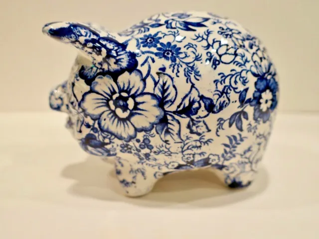 James Kent, Old Foley Staffordshire Made In England Piggy Bank   Chintz