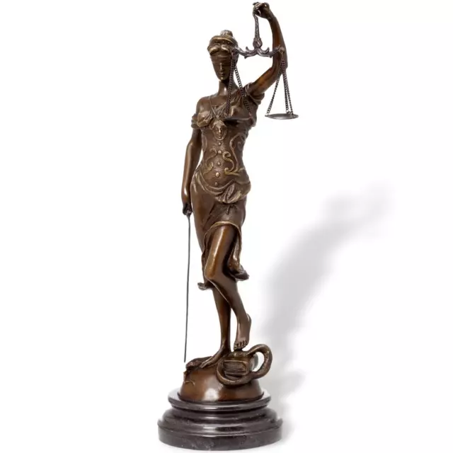 Bronze sculpture Lady Justice bronze figure sculpture antique style - 41cm